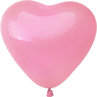 Шар (10''/25 см) Сердце, Розовый, пастель, 100 шт.