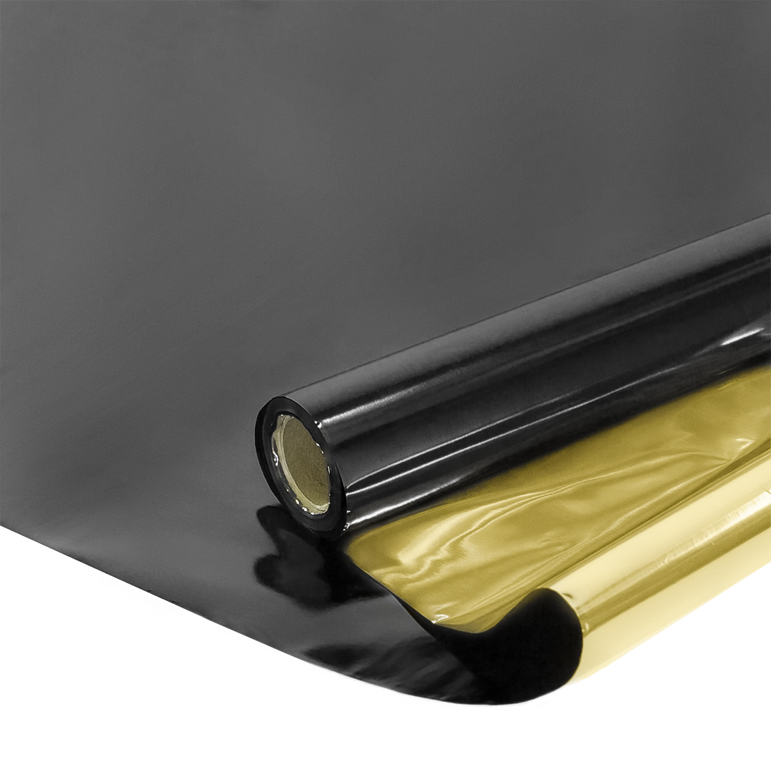 Полисилк 25мкм (1*20 м) Черный/Золото, 1 шт.