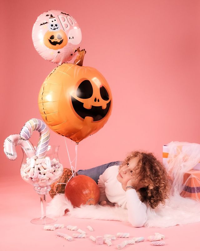 Шар (12''/30 см) Мини-фигура, Леденец трость, Розовый, 1 шт.