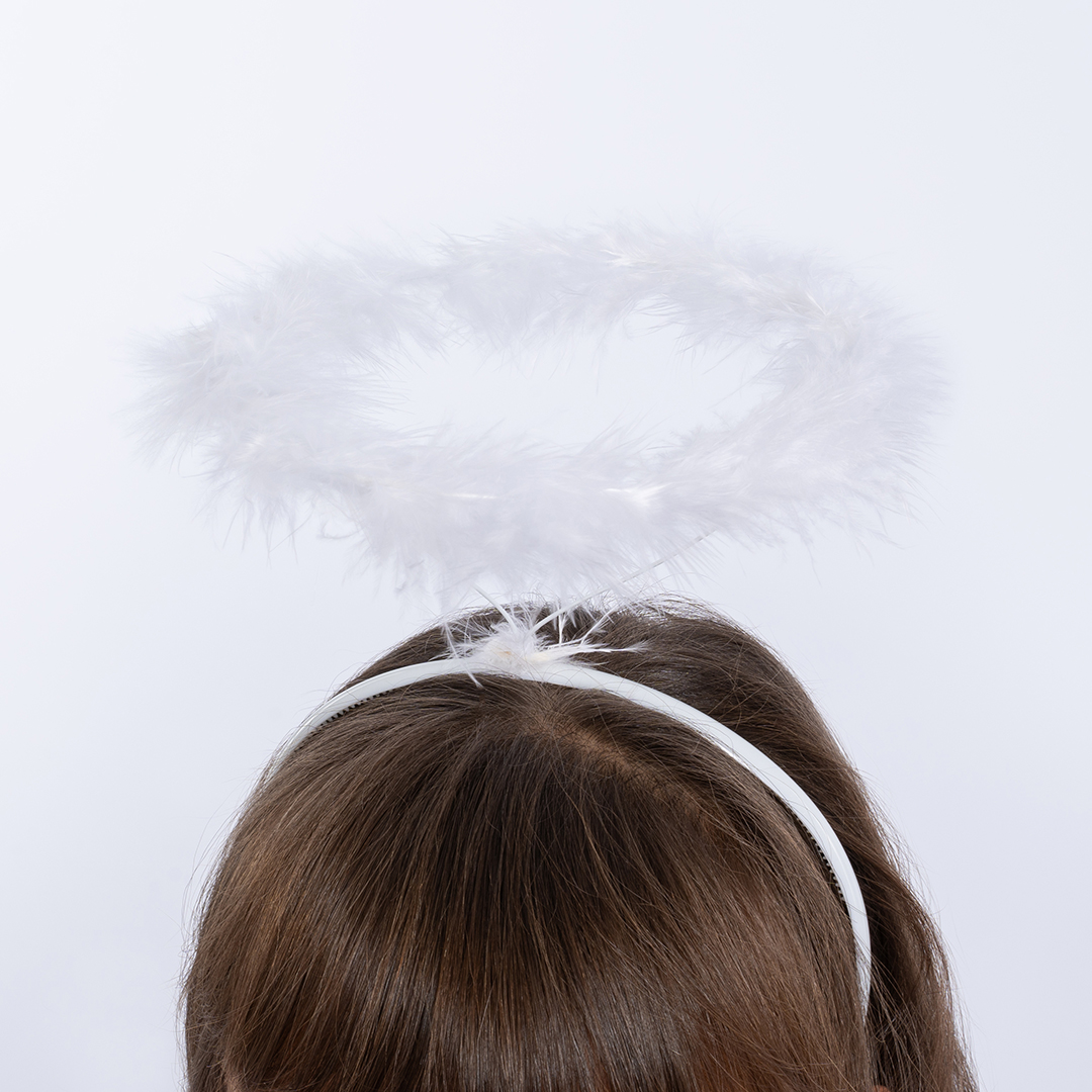 Ободок, Ангел, Белый, 1 шт. 