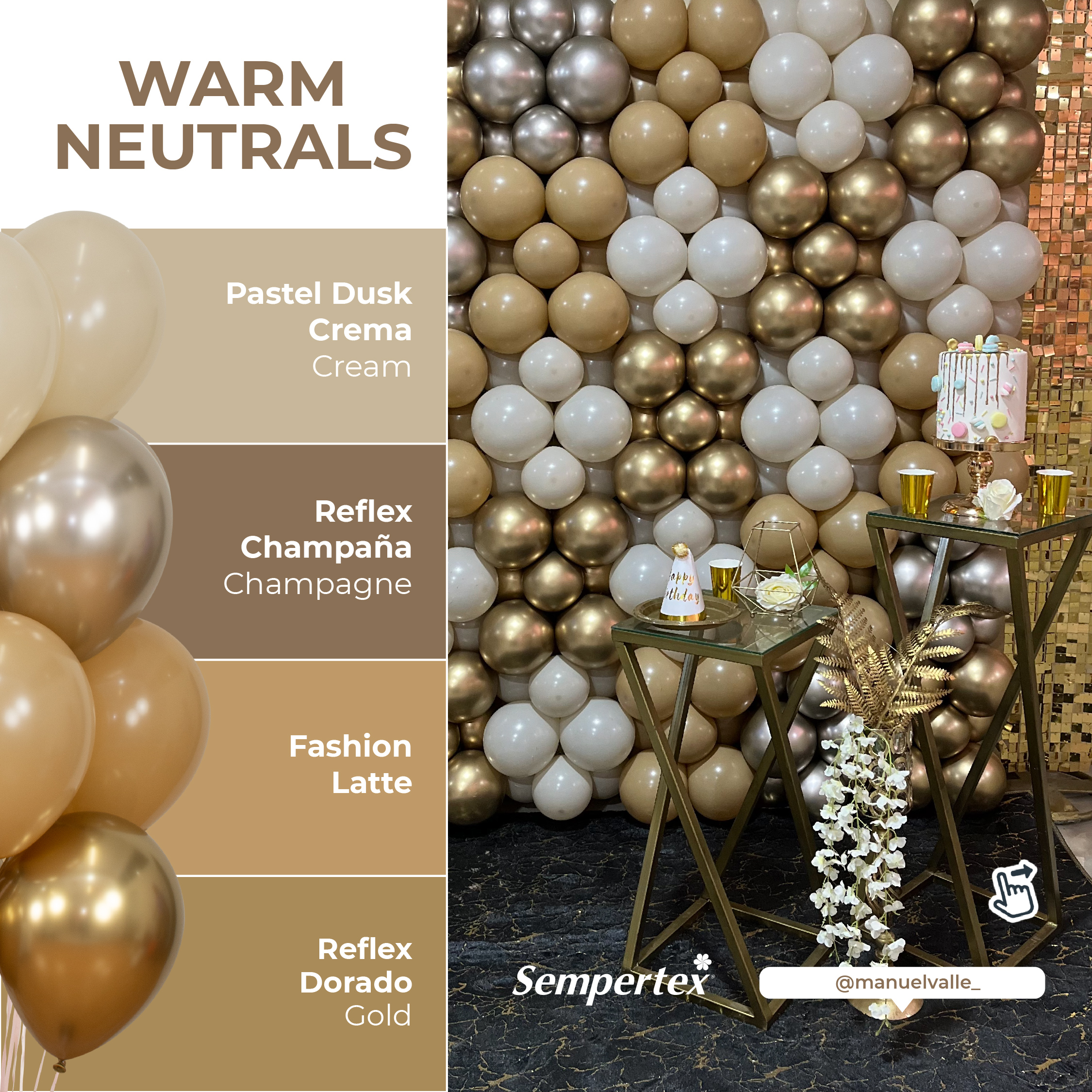 Шар (12''/30 см), Кофе Латте (073), пастель, 12 шт.