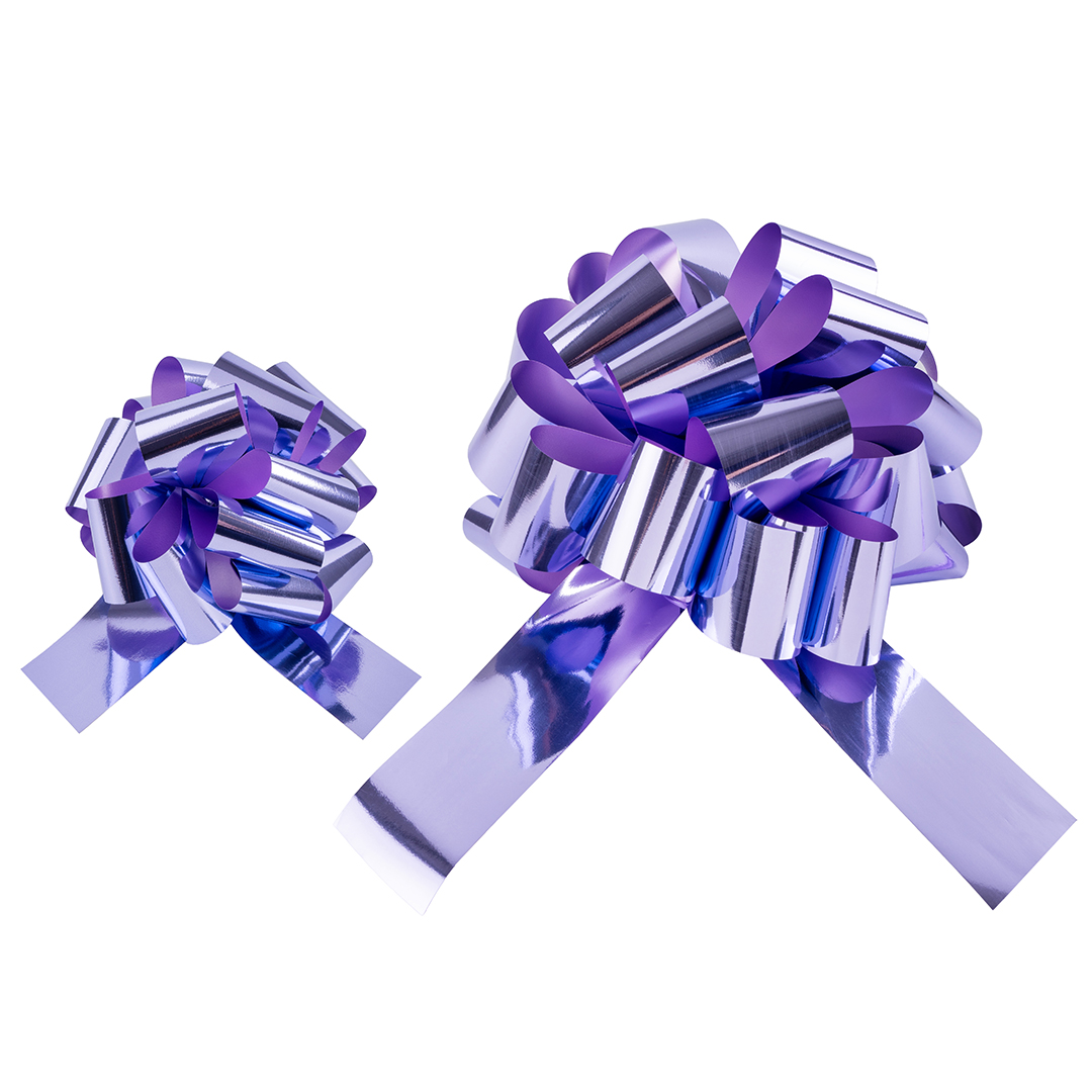 Бант Шар, Лаванда, Металлик, 21 см, 1 шт. в упак. 