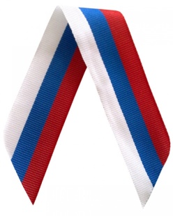 Лента жаккард (2,4 см*0,3 м) Триколор, 1 шт.