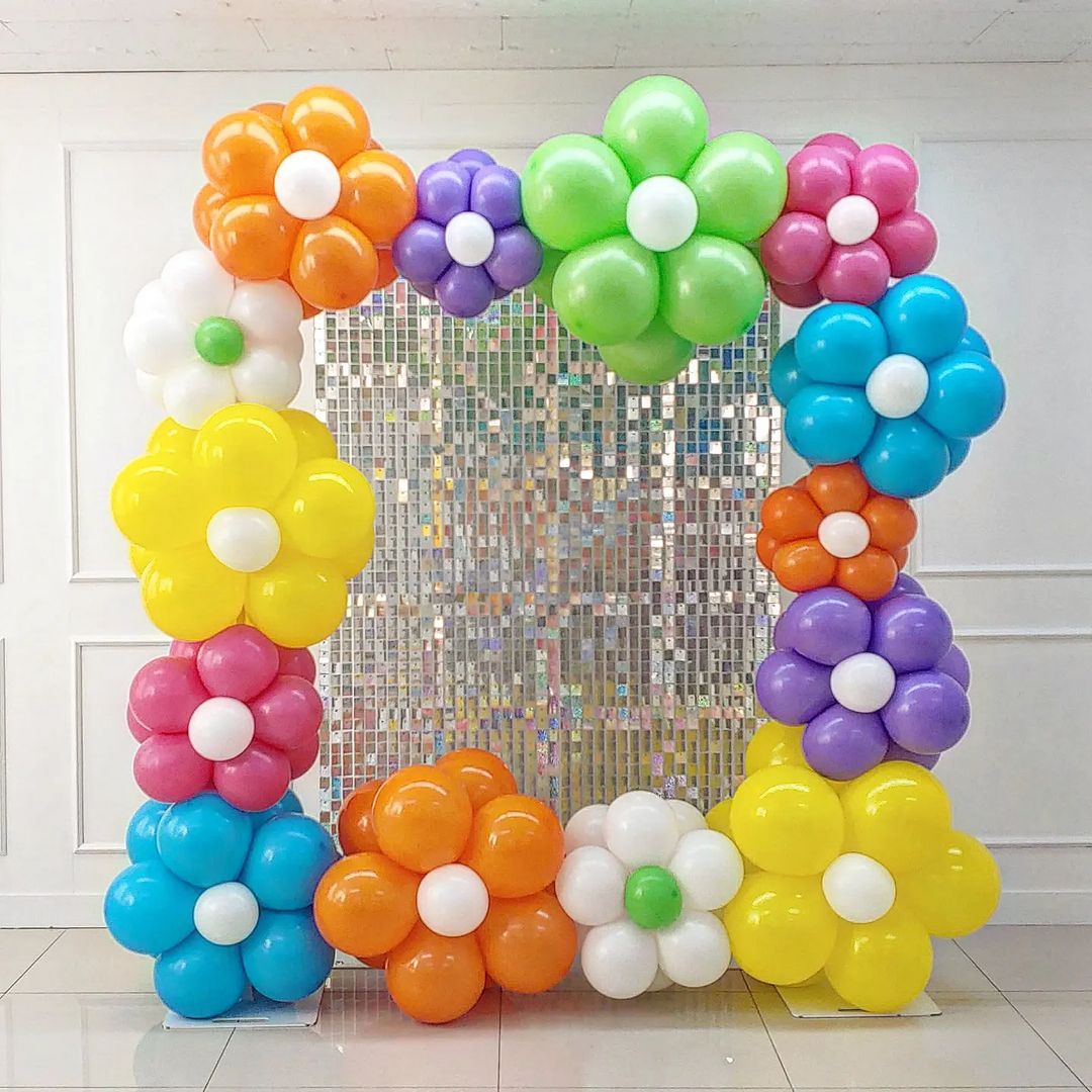 Фиксатор для шаров Цветок, 6,5 см. Прозрачный, 10 шт.