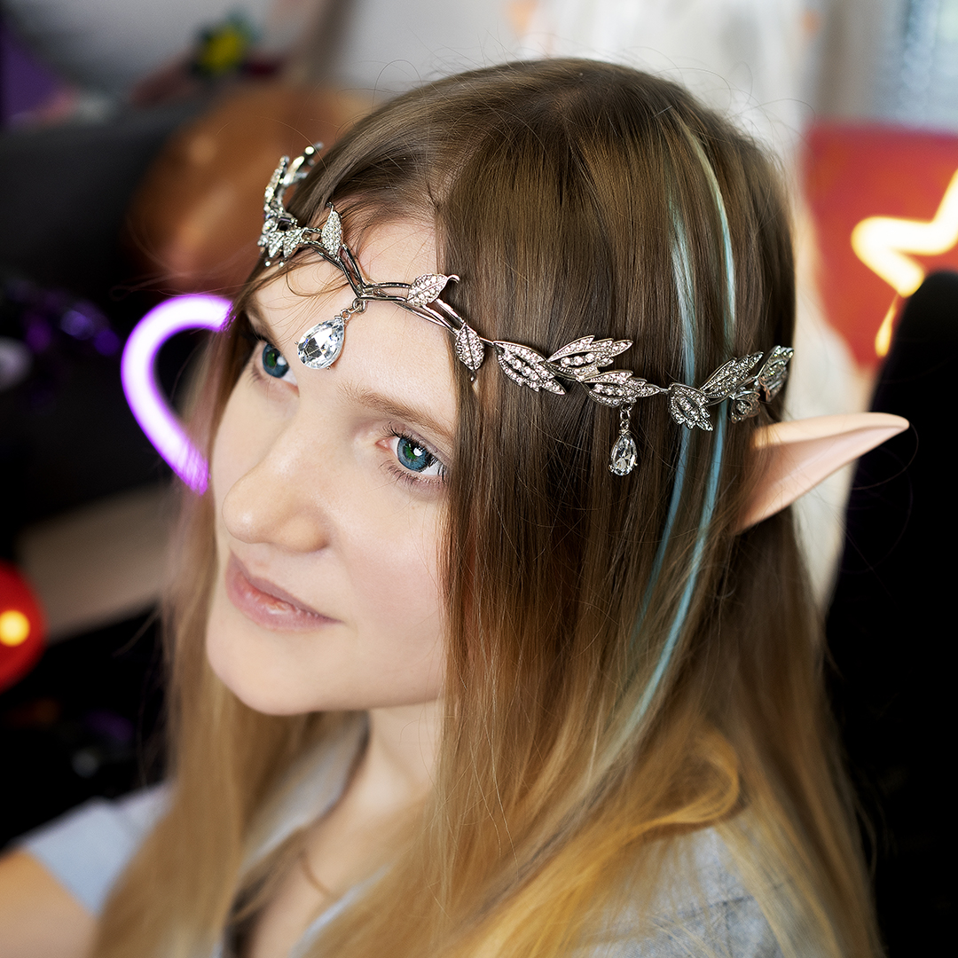 Уши эльфа, длинные, Розовый, 12 см, 1 шт. 