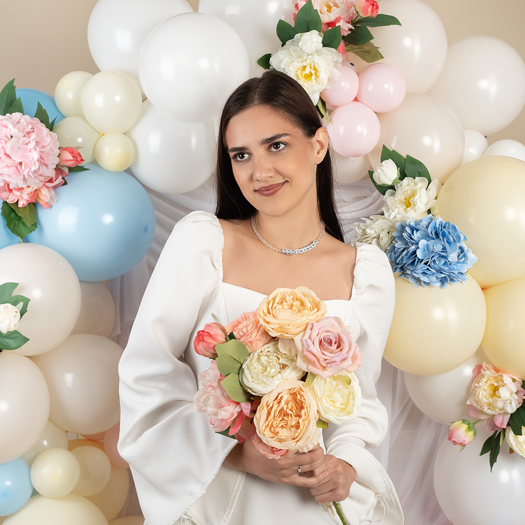 Пион, искусственный, Шампань, 60 см, 1 шт. в упак. 