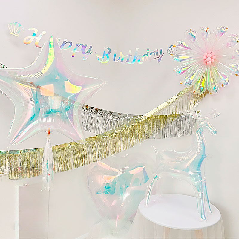 Шар (32''/81 см) Звезда, Прозрачный, Хамелеон, 1 шт. в уп.