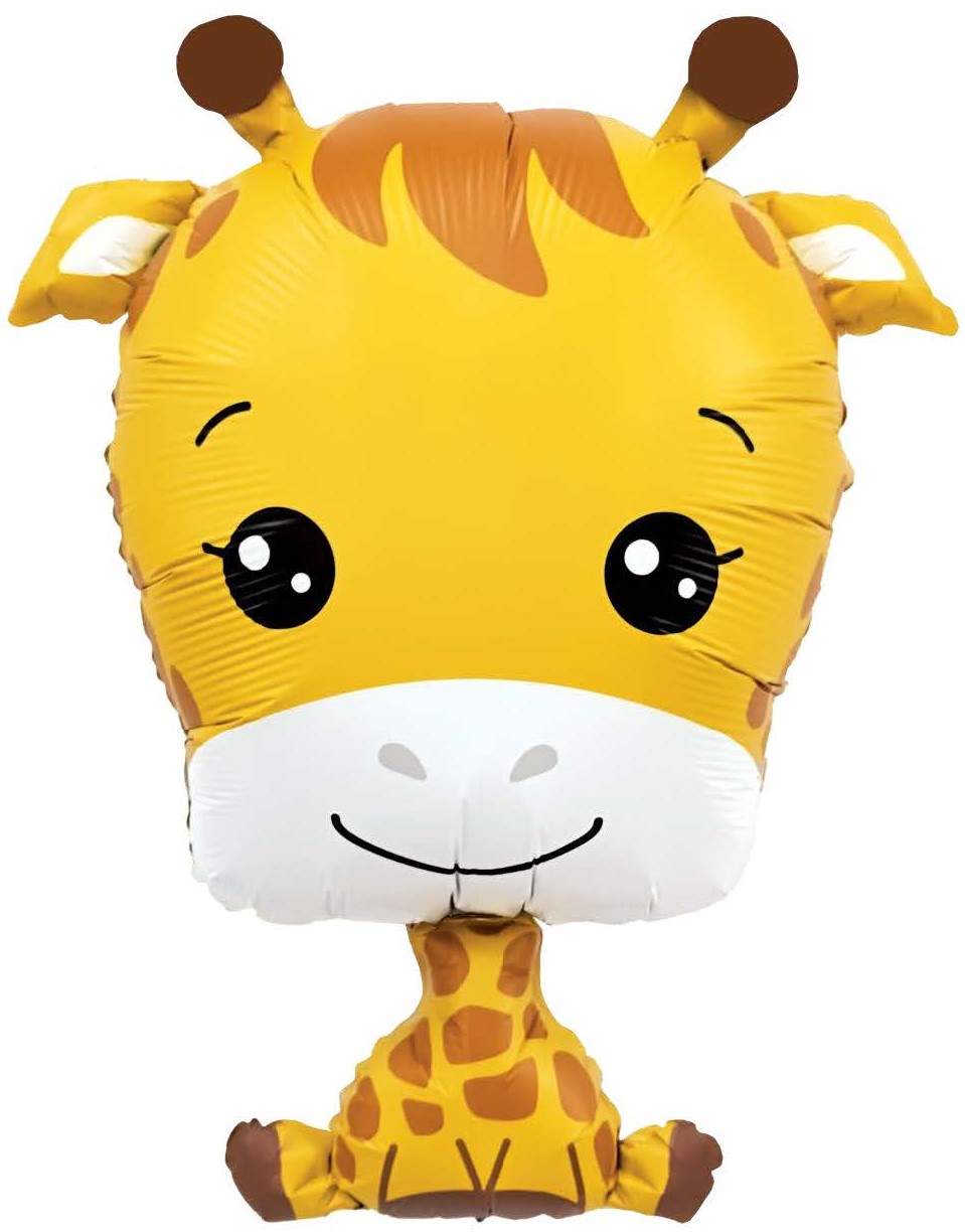 Шар (35''/89 см) Фигура, Жирафик, 1 шт. в уп.