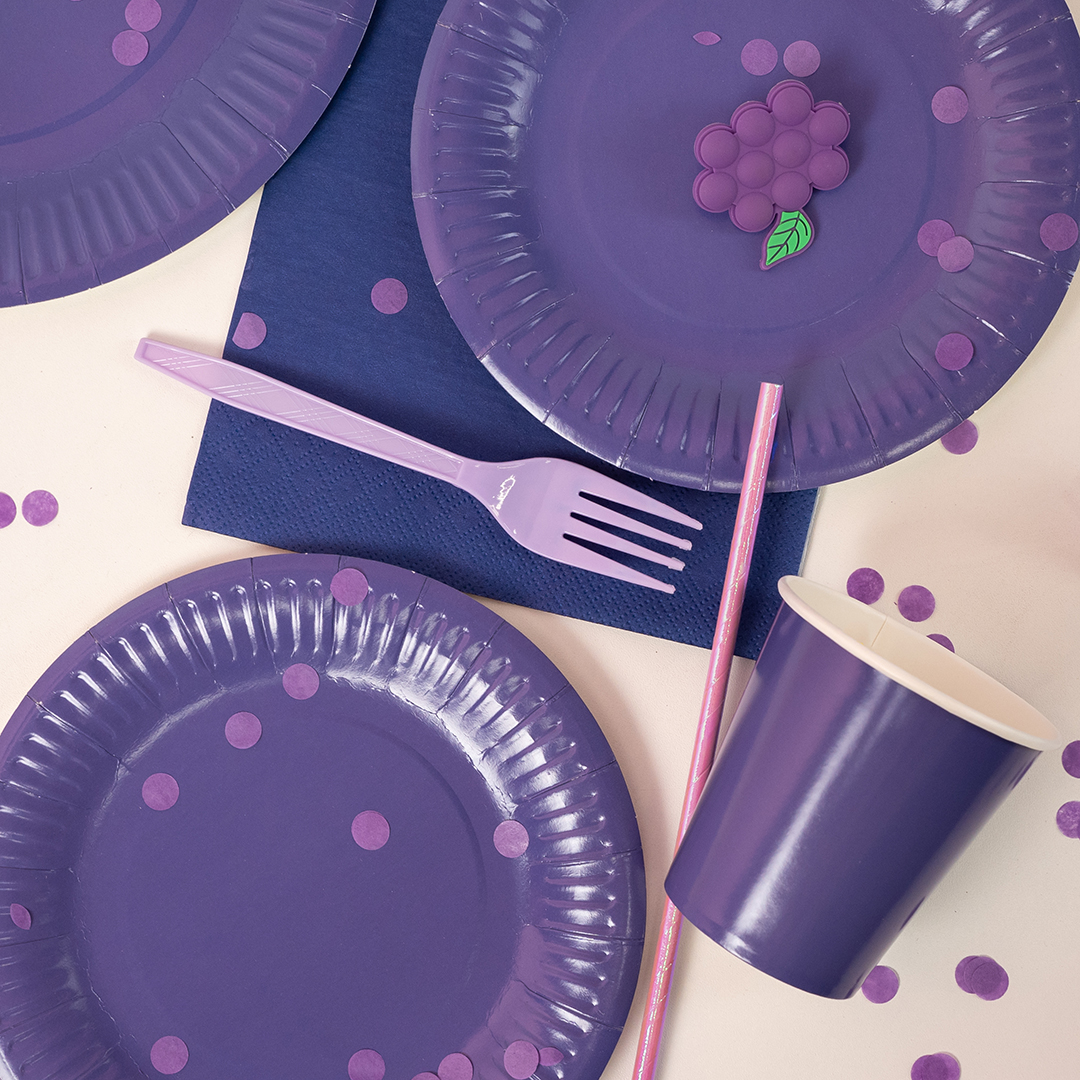 Тарелки (9''/23 см) Мастхэв, Фиолетовый, 6 шт.