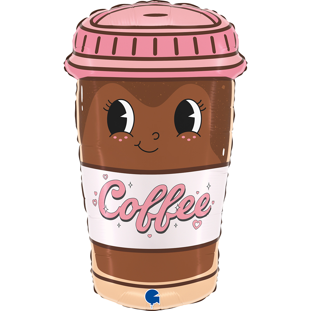 Шар (24''/61 см) Фигура, Кофе, 1 шт. в уп.