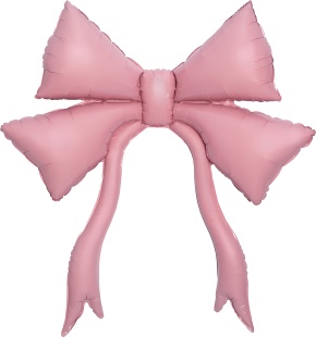 Шар (47''/119 см) Фигура, Бант (надув воздухом), Розовый, 1 шт. в уп.