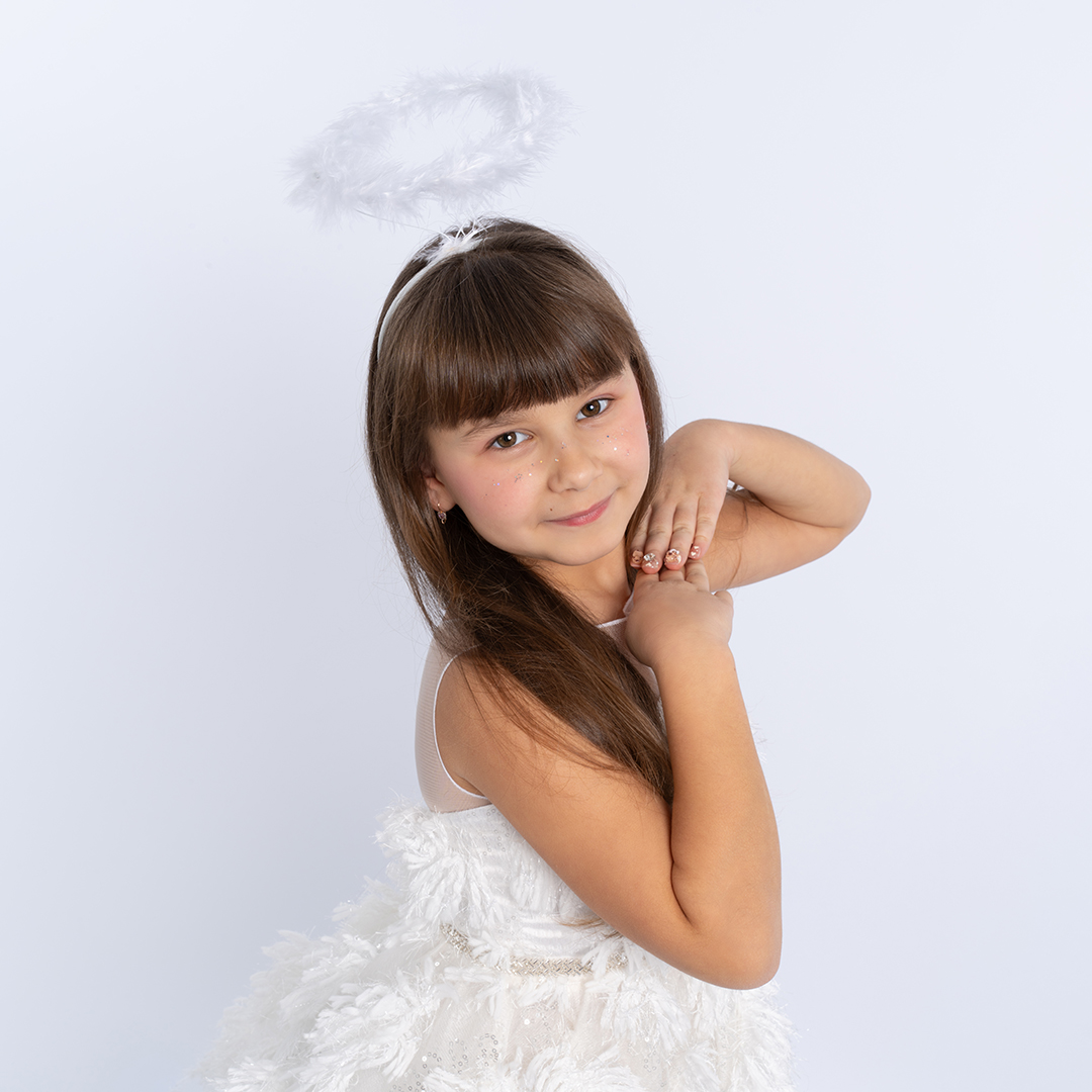 Ободок, Ангел, Белый, 1 шт. 