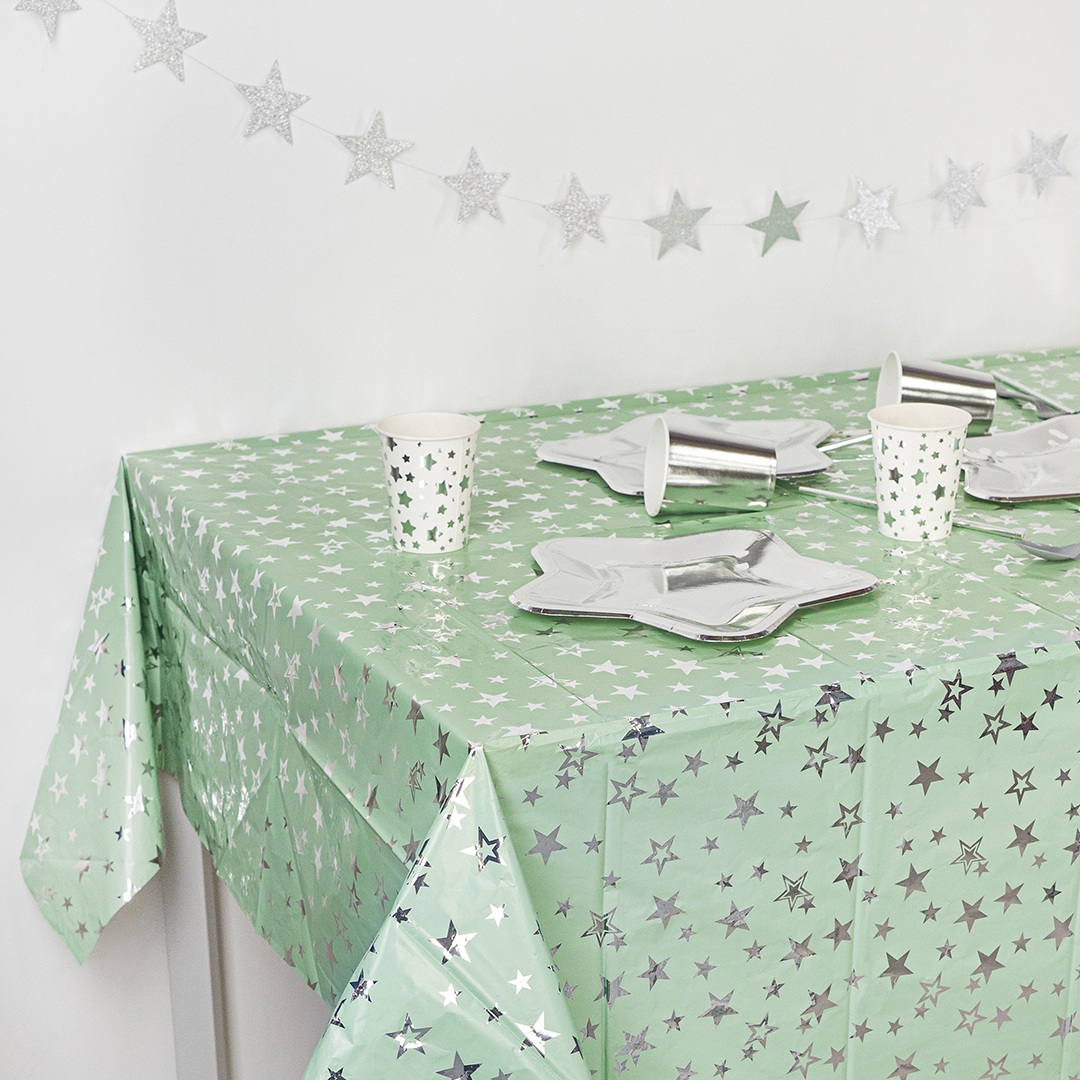 Стаканы (250 мл) Звезды Микс, Белый/Серебро, Металлик, 6 шт.