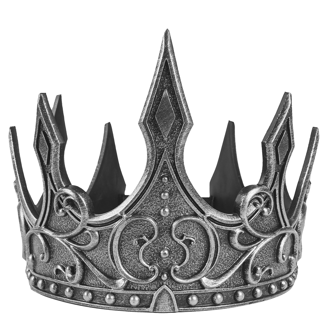 Корона пластиковая, Готика, Серебро, 1 шт. 