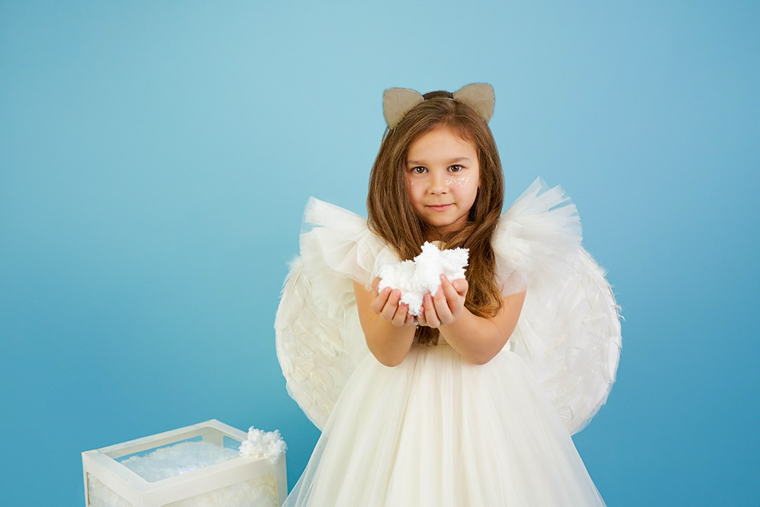 Ободок, Пушистые ушки - фурри, Бежевый, 1 шт. 