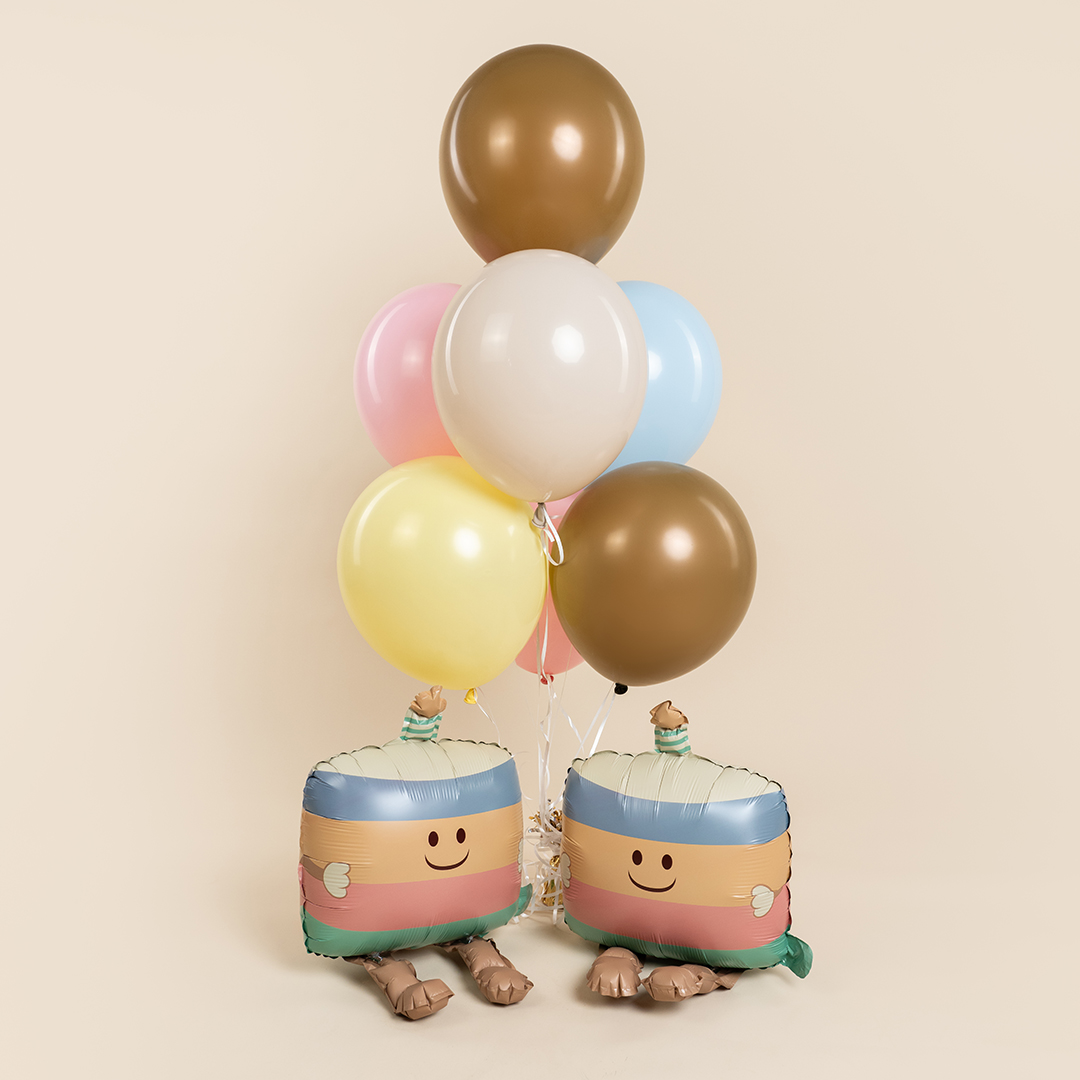 Шар 3D (24''/61 см) Милый тортик, Сатин, 1 шт.