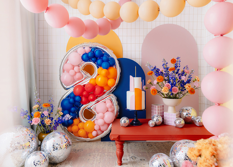 Шар (65''/165 см) Цифра, 8 Каркасная, 1 шт. в уп.