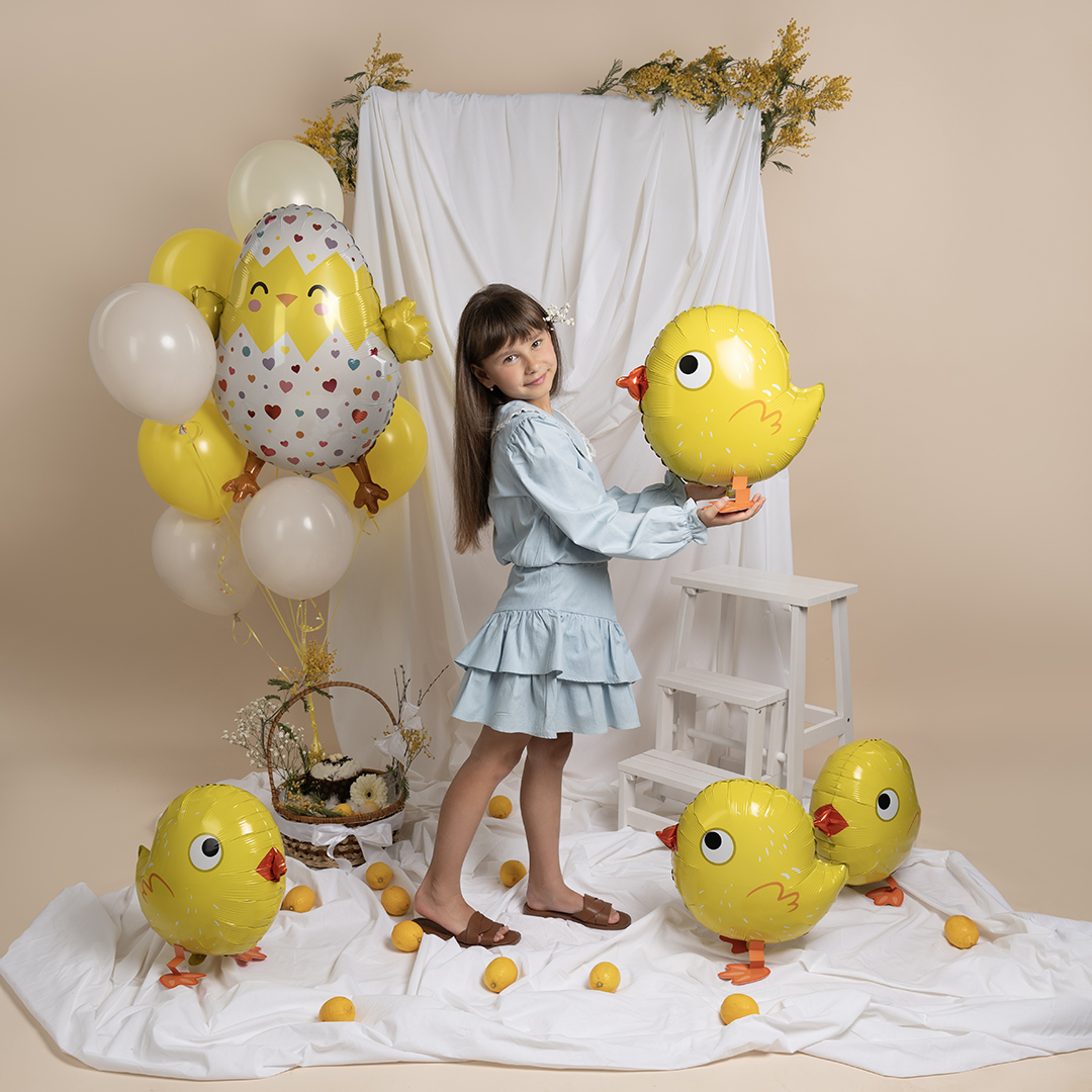 Шар 3D (18''/46 см) Ходячая Фигура, Цыпленок, 1 шт.