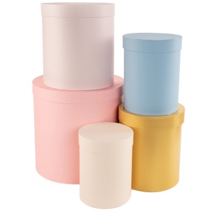 Набор коробок Цилиндр, Ассорти, 31*30 см, 5 шт. в упак. 