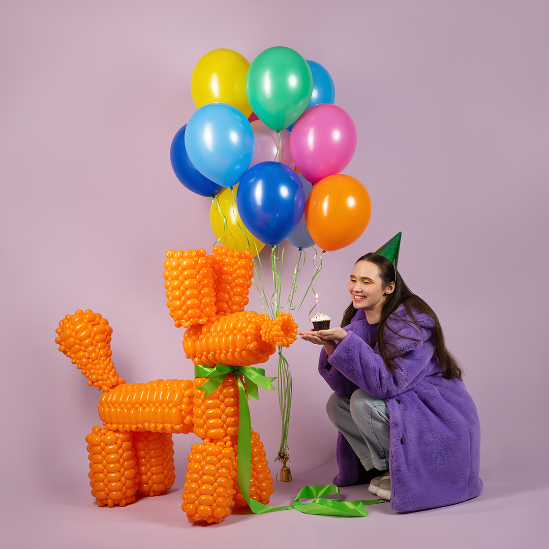 Шар (12''/30 см), Голубой, пастель, 100 шт.