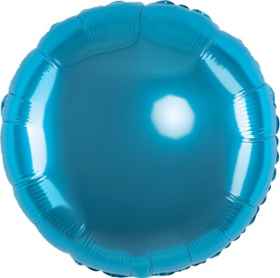 Шар (18''/46 см) Круг, Аквамарин, Сатин, 1 шт.