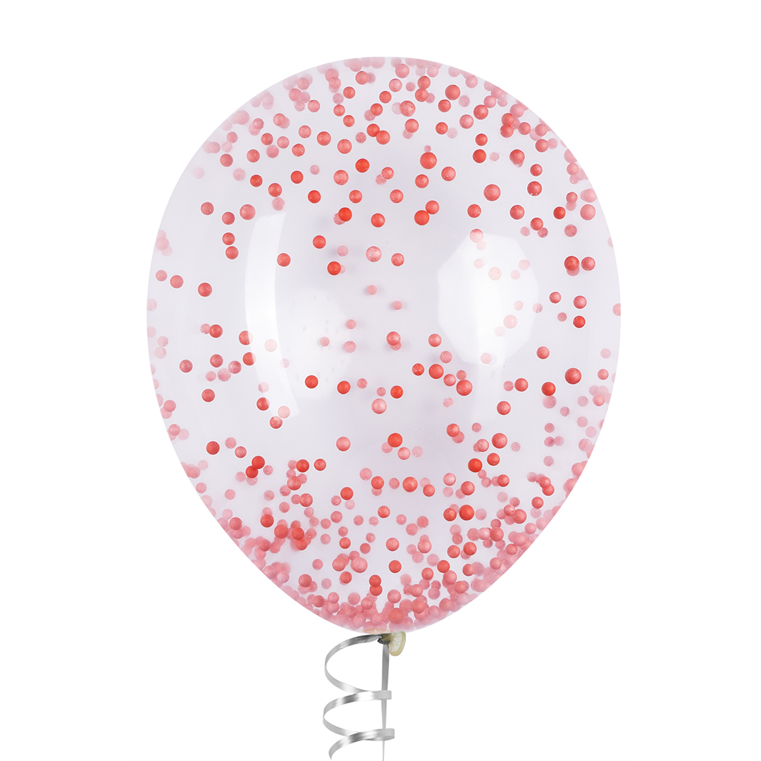 Шарики пенопласт, Красный, 6-8 мм, 10 гр.