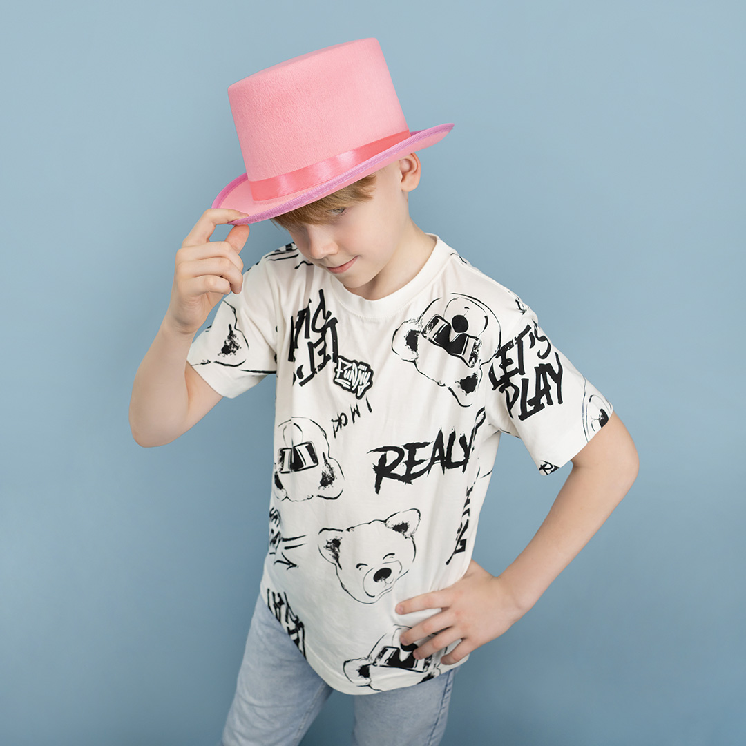 Шляпа, Цилиндр, фетр, Розовый, 56-58 разм., 1 шт. 