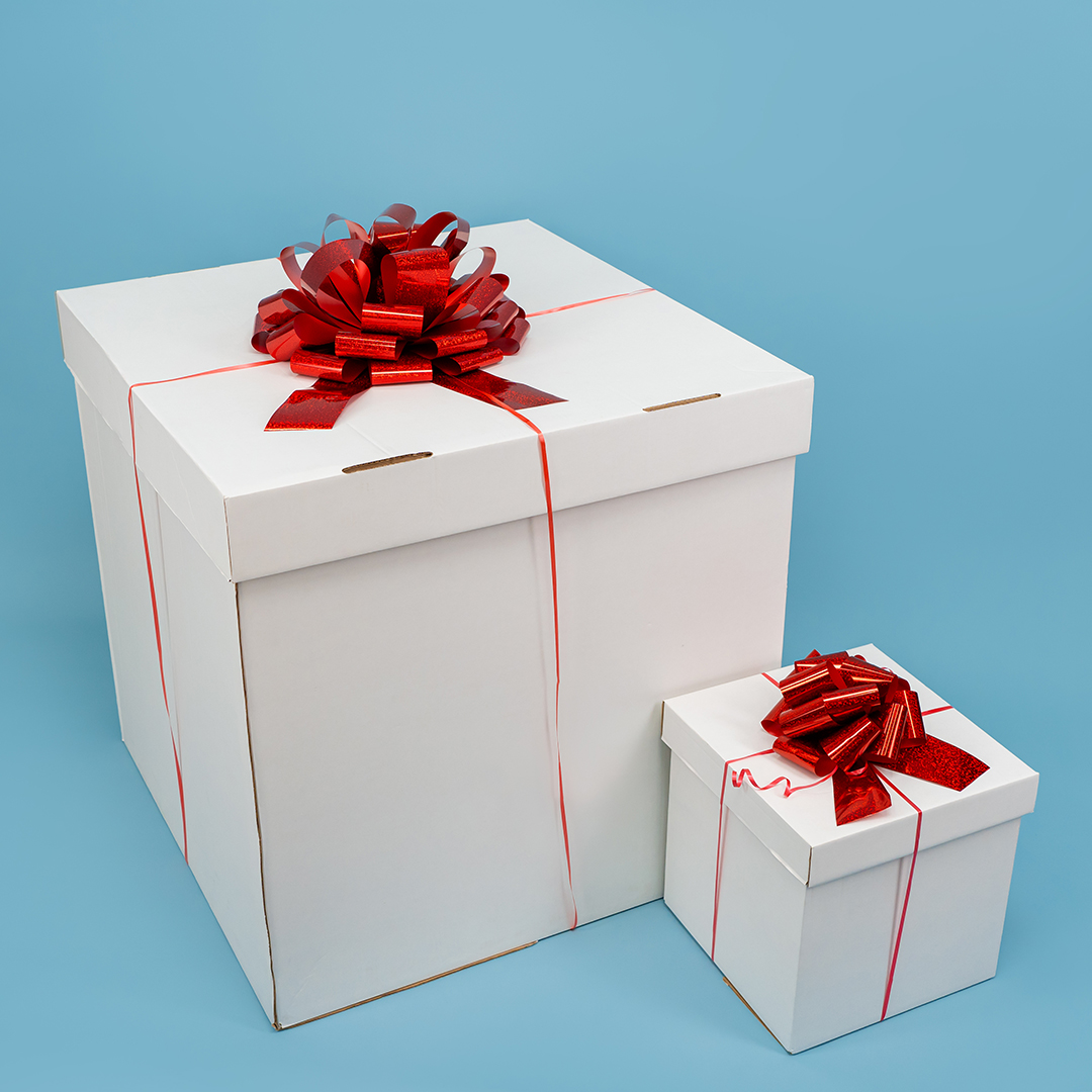 Бант Шар, Красный, Голография, 36 см, 1 шт. в упак. 