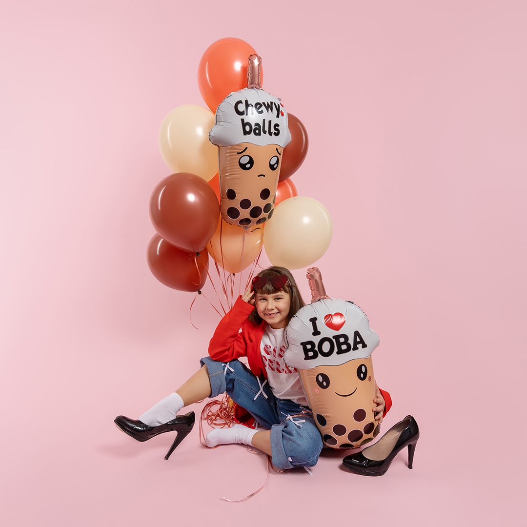 Шар (32''/81 см) Фигура, Баббл Ти, 1 шт.