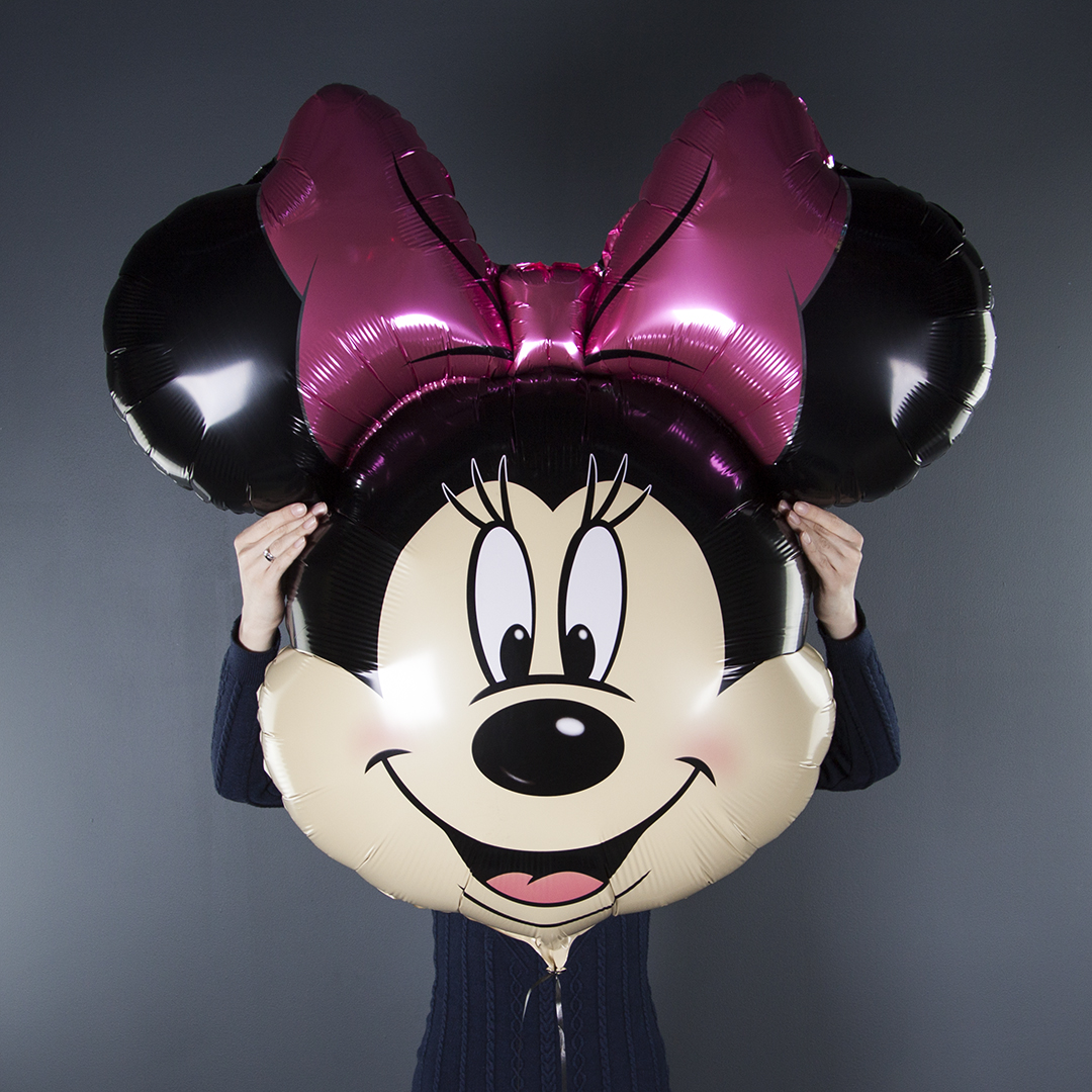Шар (46''/117 см) Фигура, Голова, Минни Маус, 1 шт.