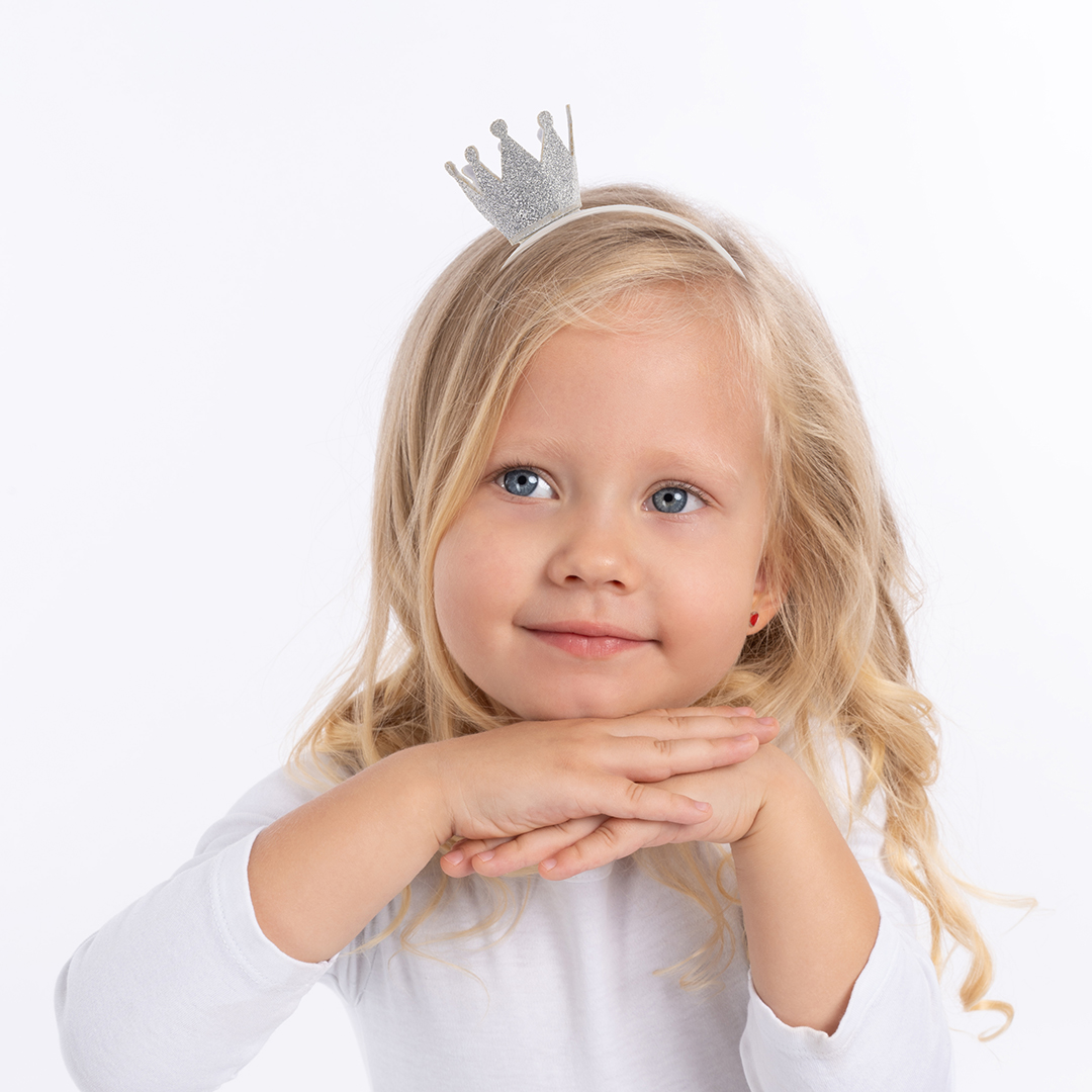 Ободок, Корона для принцессы, Серебро, 1 шт. 