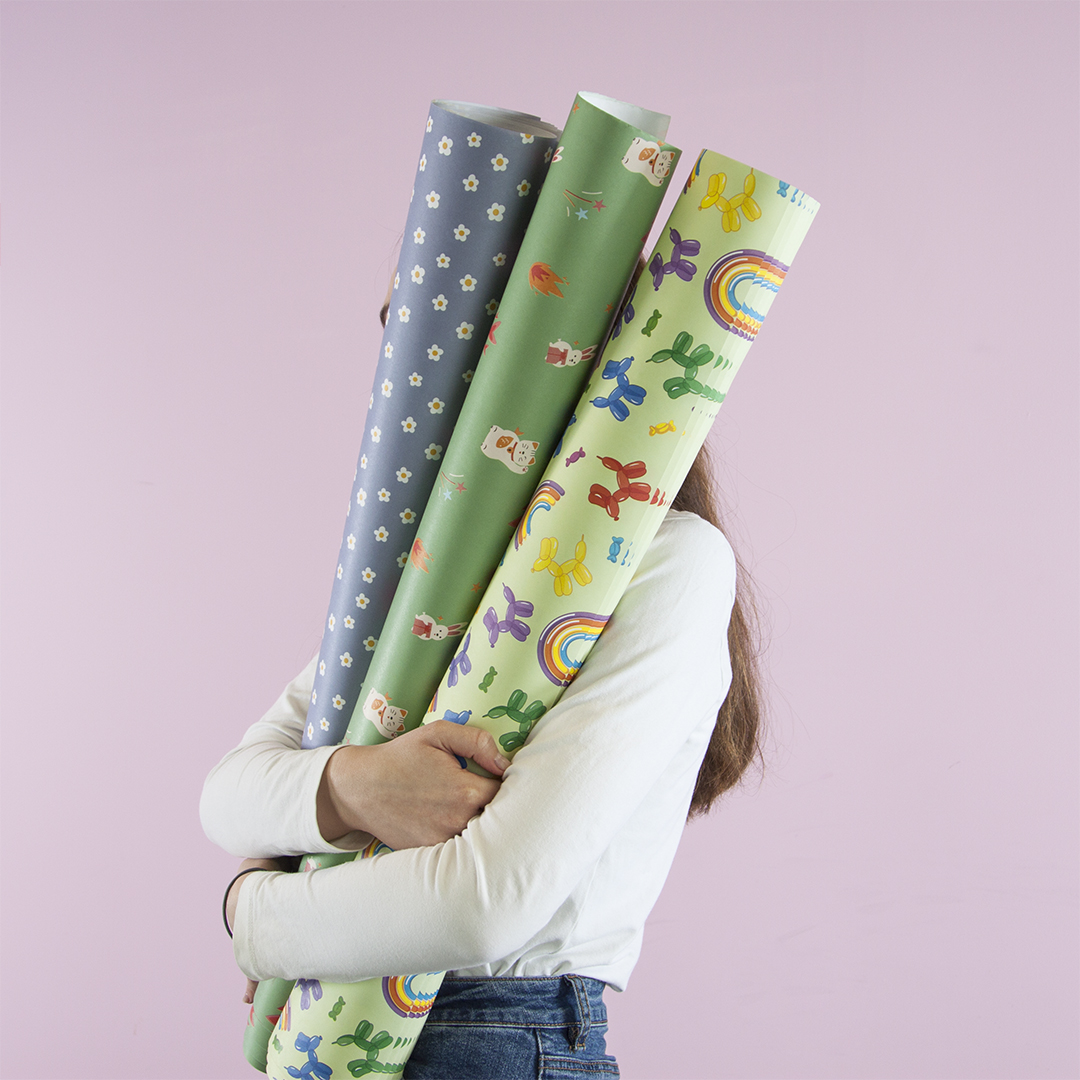 Упаковочная бумага (0,7*1 м) Собачки ШДМ, 10 шт.