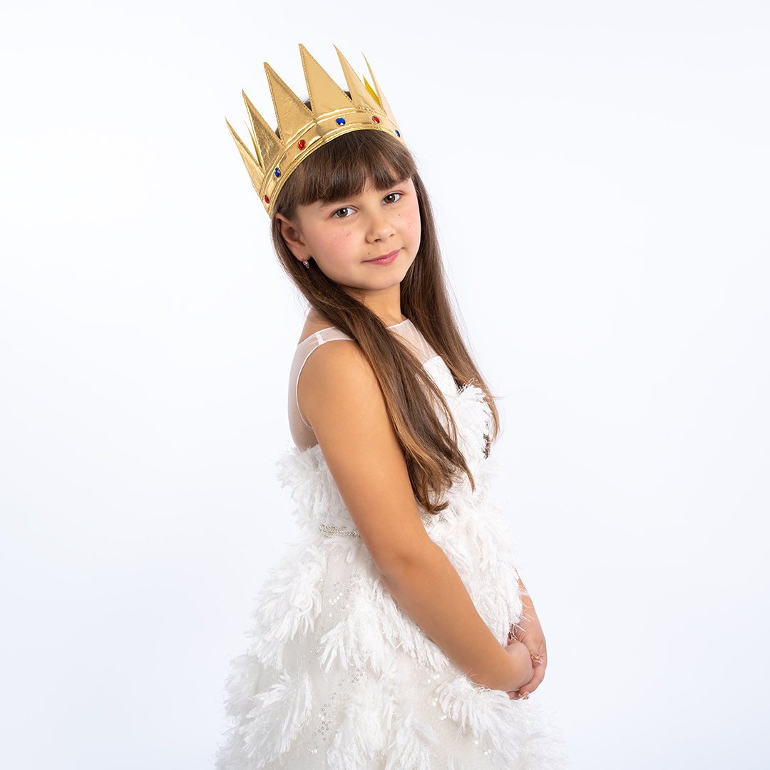 Корона тканевая, Кощей, Золото, 1 шт. 