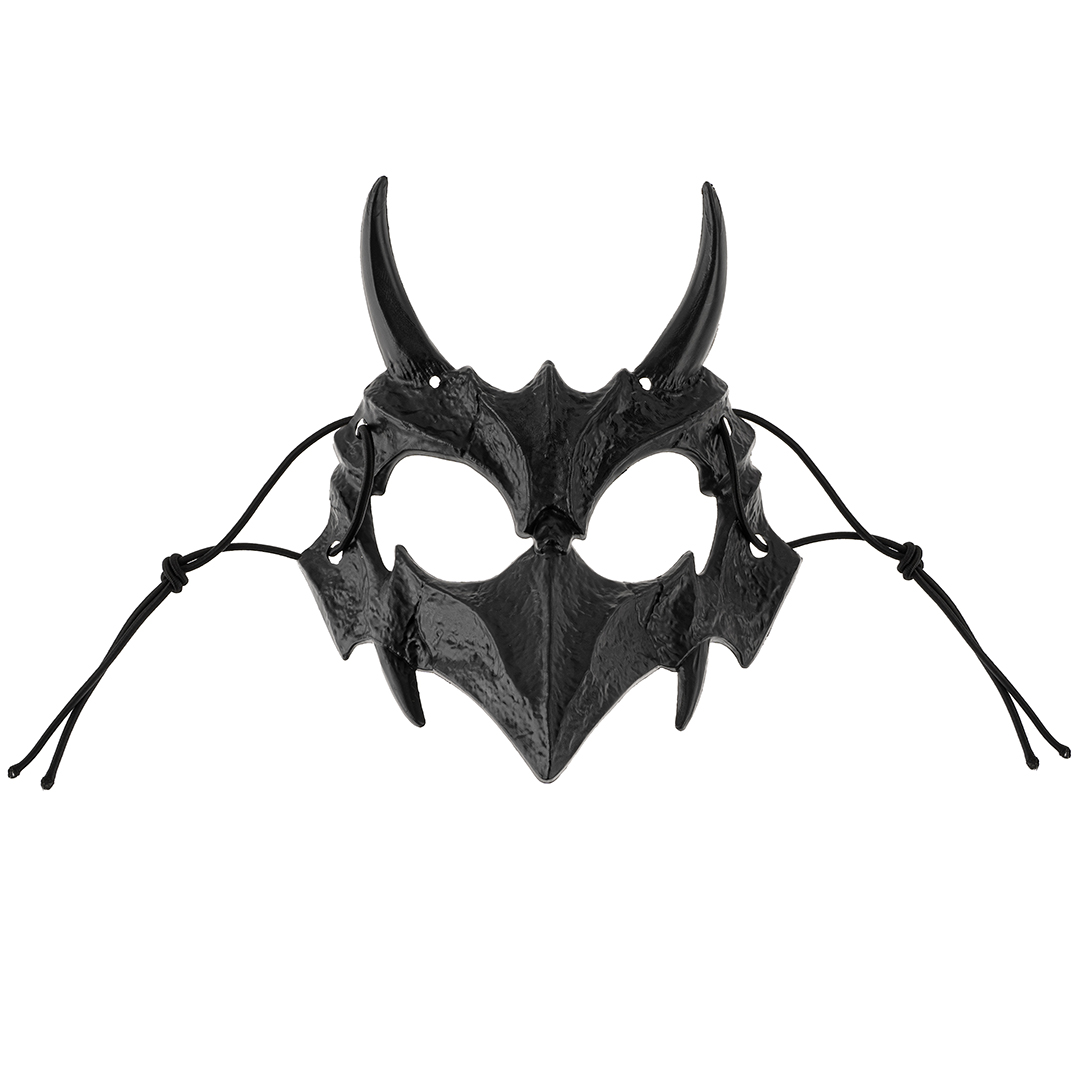 Карнавальная маска, Костяной демон, Черный, 18*20 см, 1 шт. 