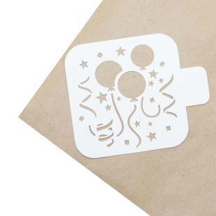 Трафарет, Воздушные шарики, 9*9 см, 1 шт.