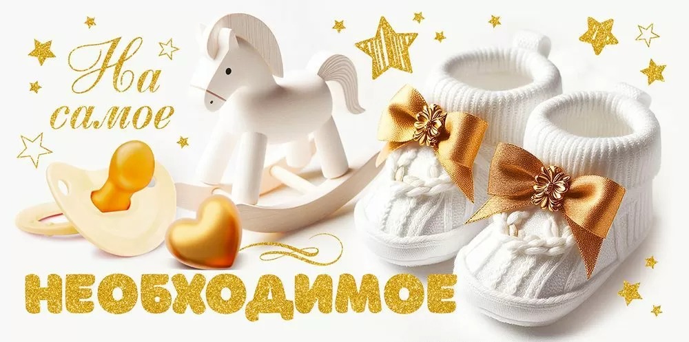 Конверты для денег, На самое необходимое (пинетки), 10 шт.