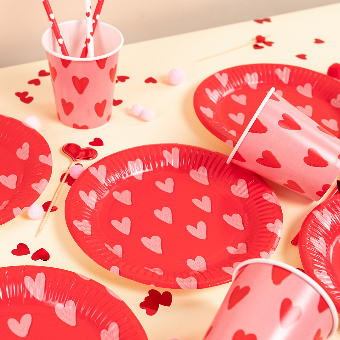 Стаканы (250 мл) Сердечки, 6 шт.