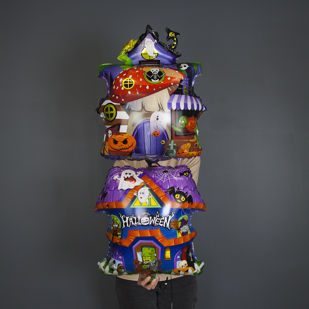 Шар (28''/71 см) Фигура, Дом с привидениями, 1 шт.