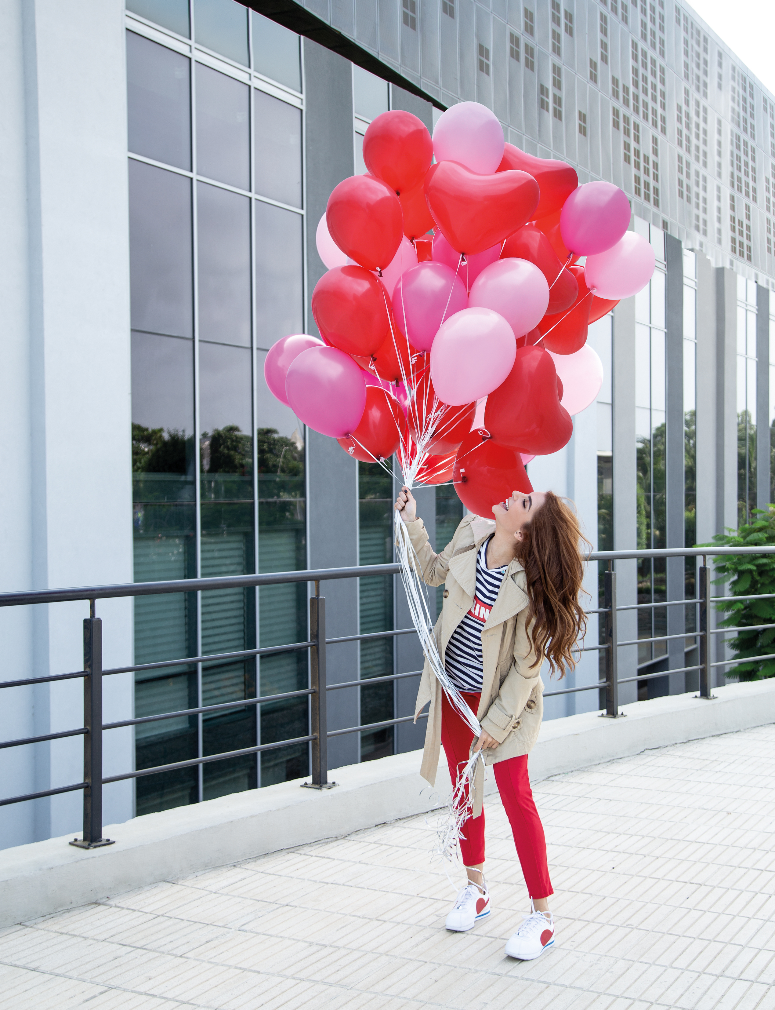 Шар (12''/30 см) Сердце, Красный (015), пастель, 50 шт.