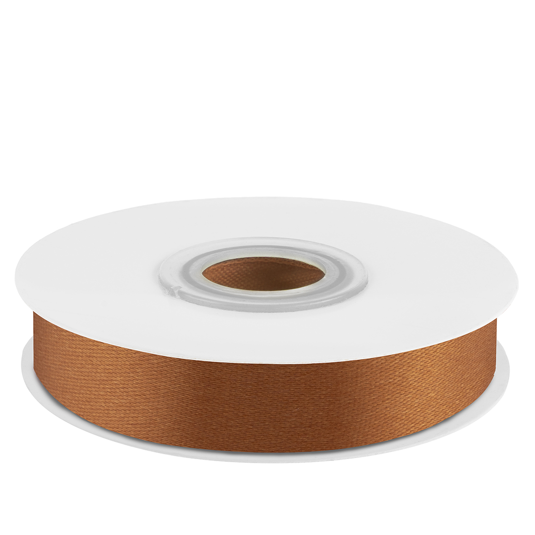 Лента атласная (1,2 см*22,85 м) Карамельный, 1 шт.