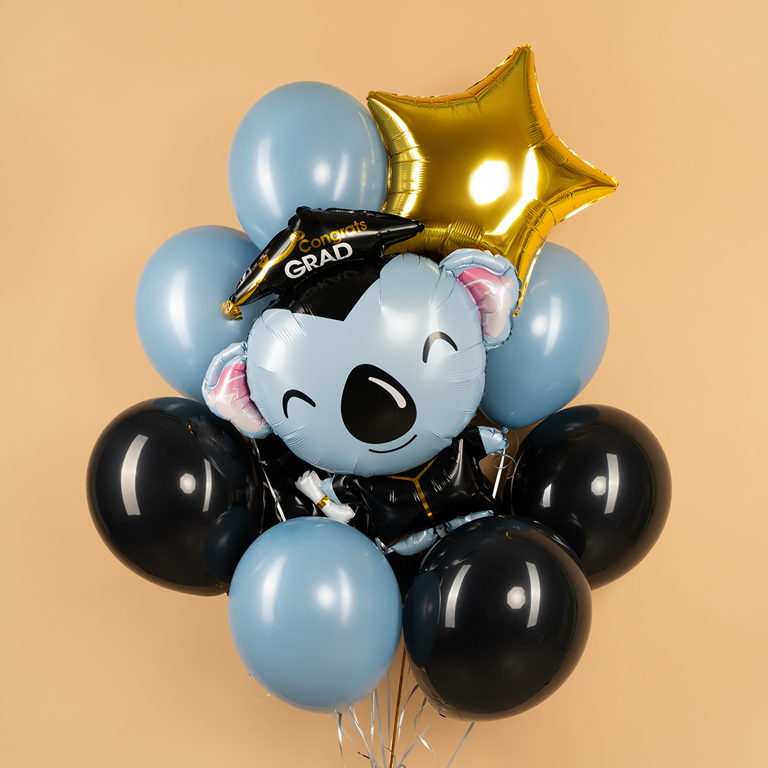 Шар (33''/84 см) Фигура, Коала Выпускник, 1 шт.