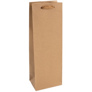 Пакет подарочный для вина, 210гр, Крафт, 35*12*9 см, 1 шт.