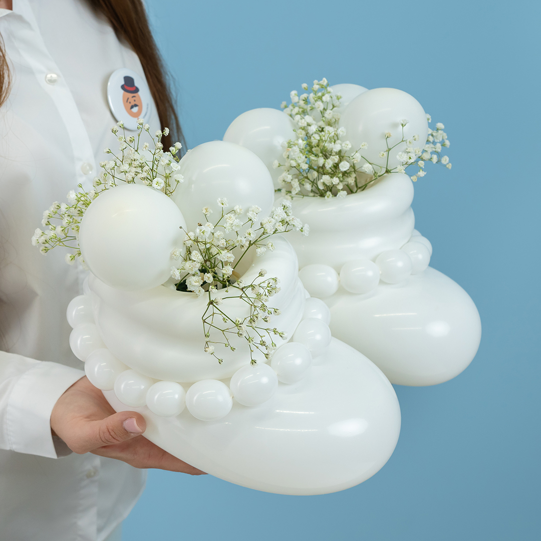 Шар (1''/3 см) ШДМ, Белый, пастель, 100 шт.