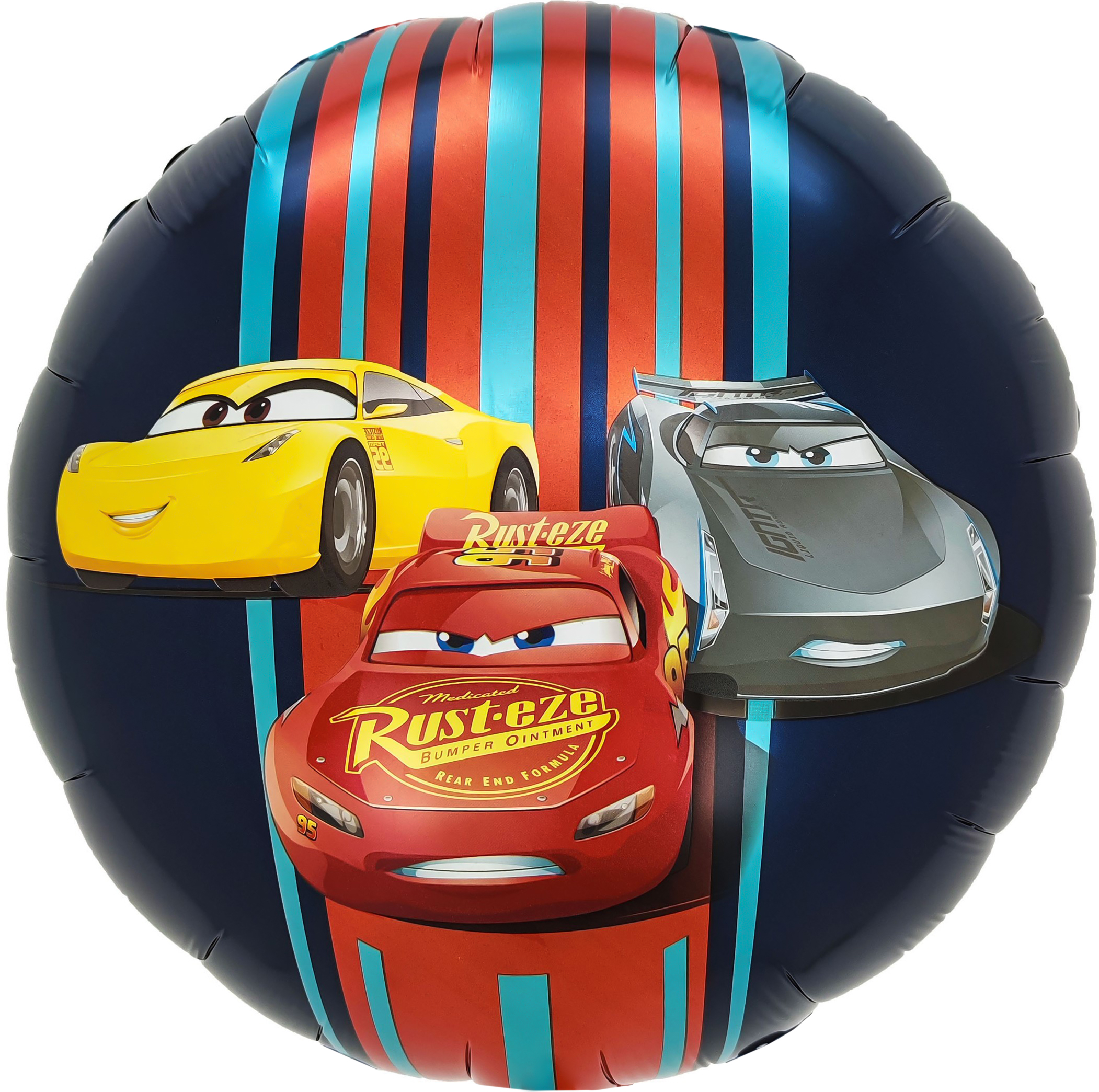 Шар (18''/46 см) Круг, Машины Тачки, 1 шт. в уп.