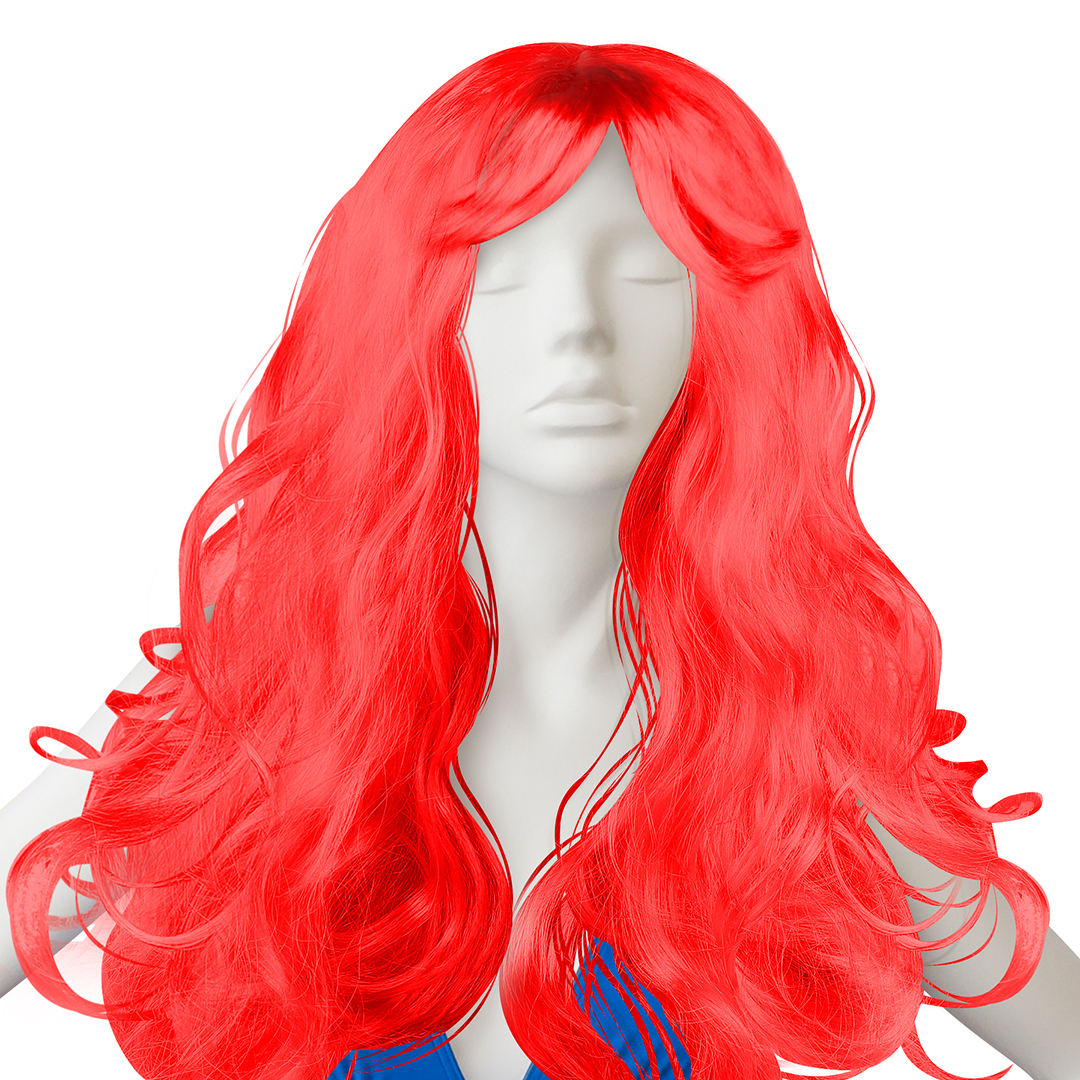 Парик карнавальный, 160 гр, Локоны, Огненный, 1 шт. в упак. 