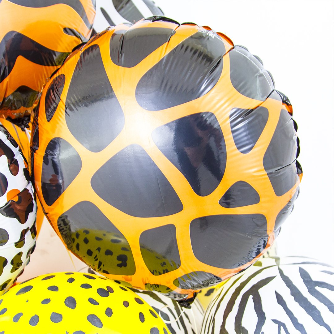 Шар (18''/46 см) Круг, Сафари, Жираф, 1 шт.