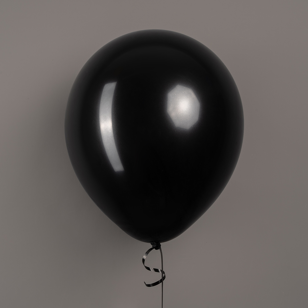 Шар (12''/30 см), Черный, пастель, 100 шт.
