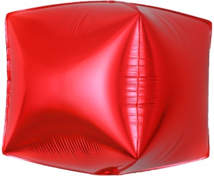 Шар 3D (20''/51 см) Куб, Красный, 1 шт. в уп. (цв.этик.)