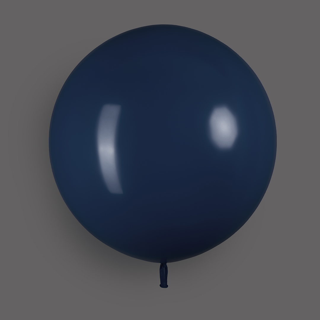Шар (24''/61 см), Темно-синий, пастель ретро, 3 шт.