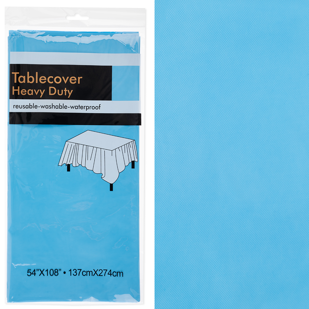 Скатерть одноразовая, Мастхэв, Небесно-голубой, 137*274 см, 1 шт.